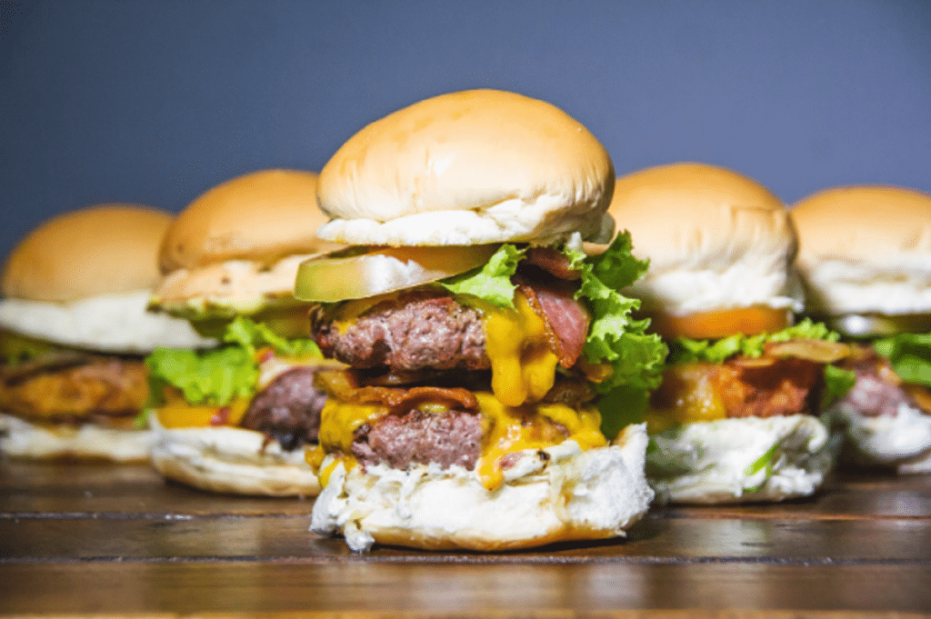 slider burger on a table