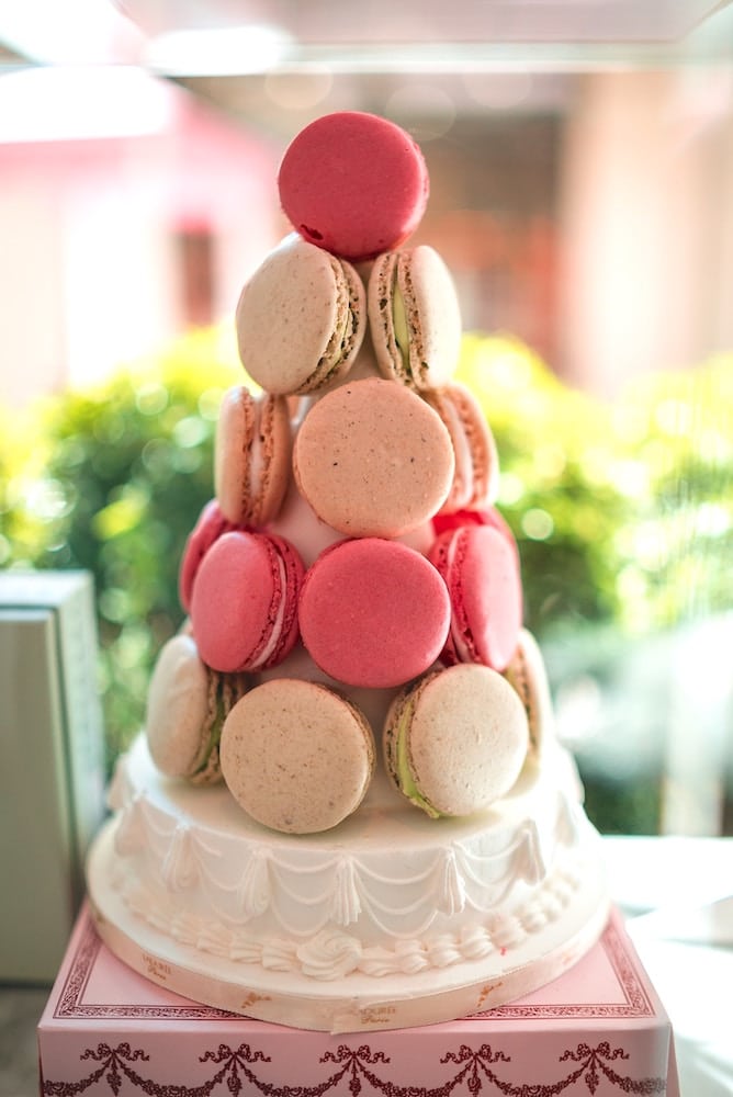 wedding decor hack, macaroon cake for a wedding cake alternative