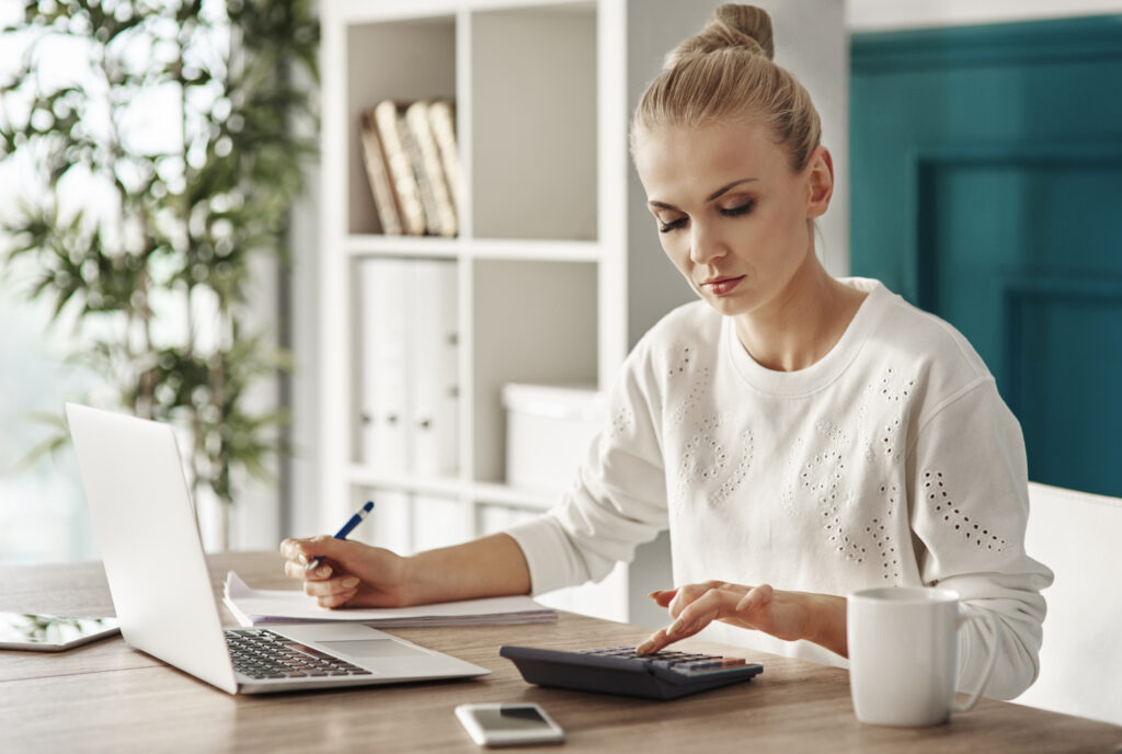 woman budgeting at desk