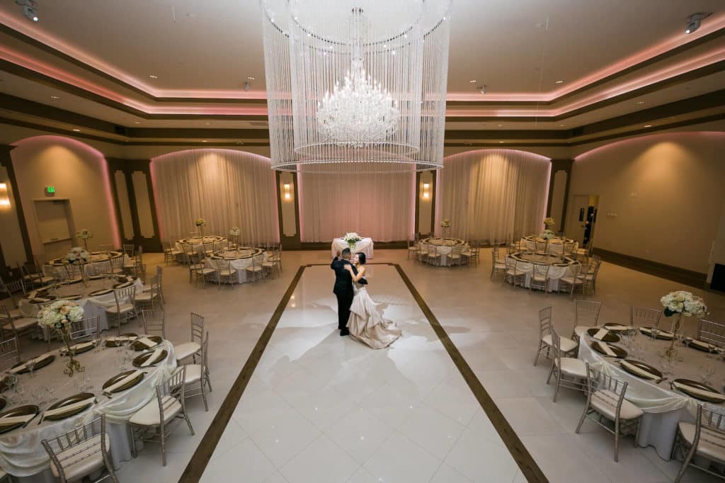 Couple dancing in the Marinaj Crystal Ballroom