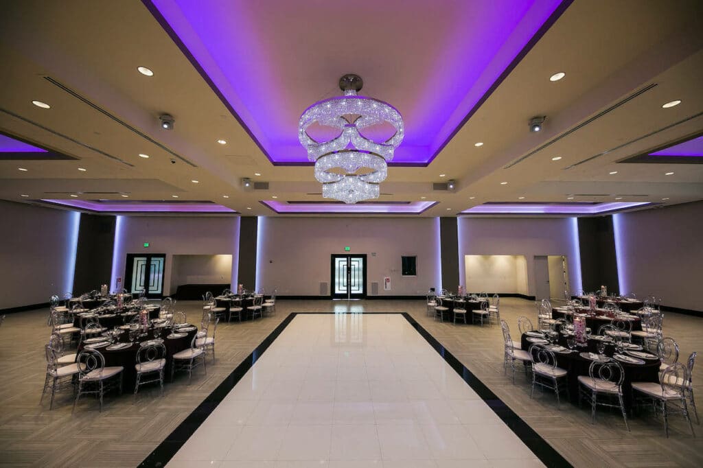Marinaj royal venue with purple lighting