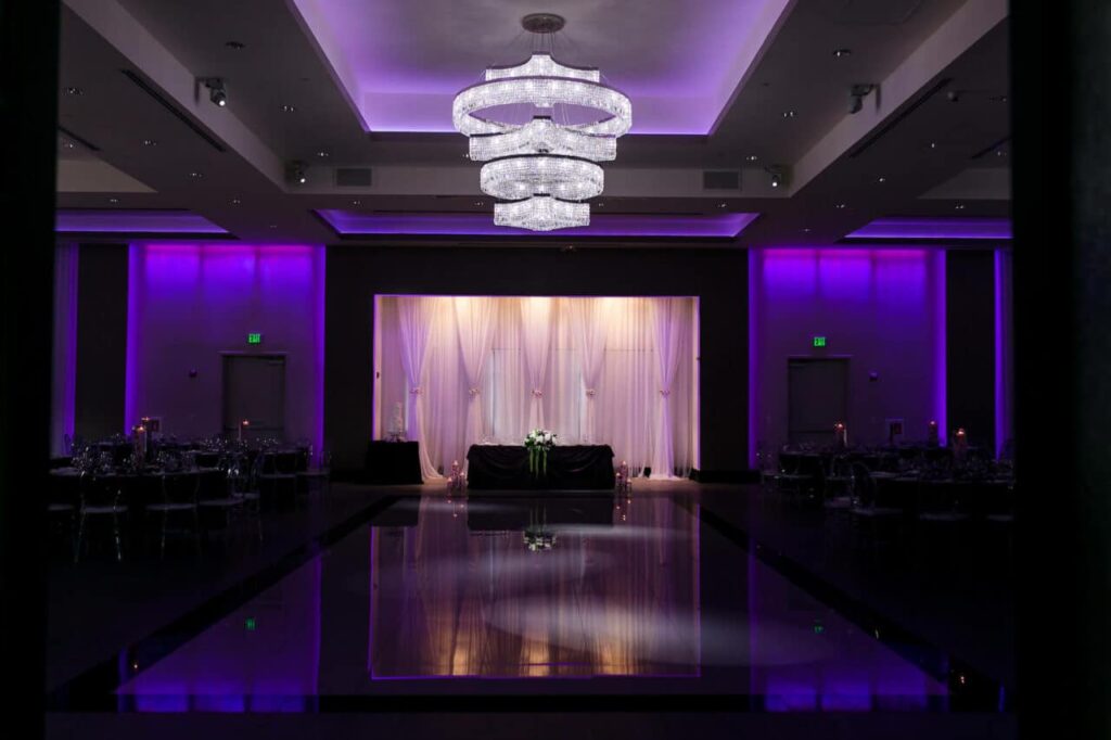 Marinaj royal ballroom with purple mood lighting