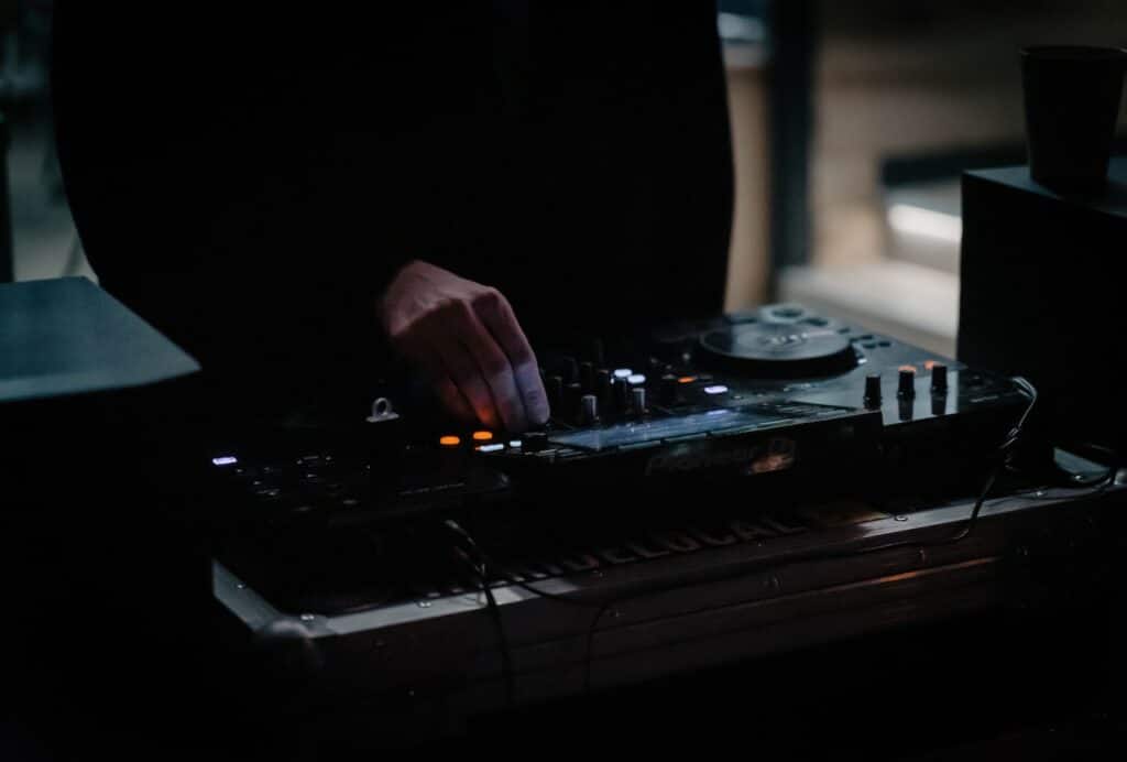 DJ playing music at quinceañera