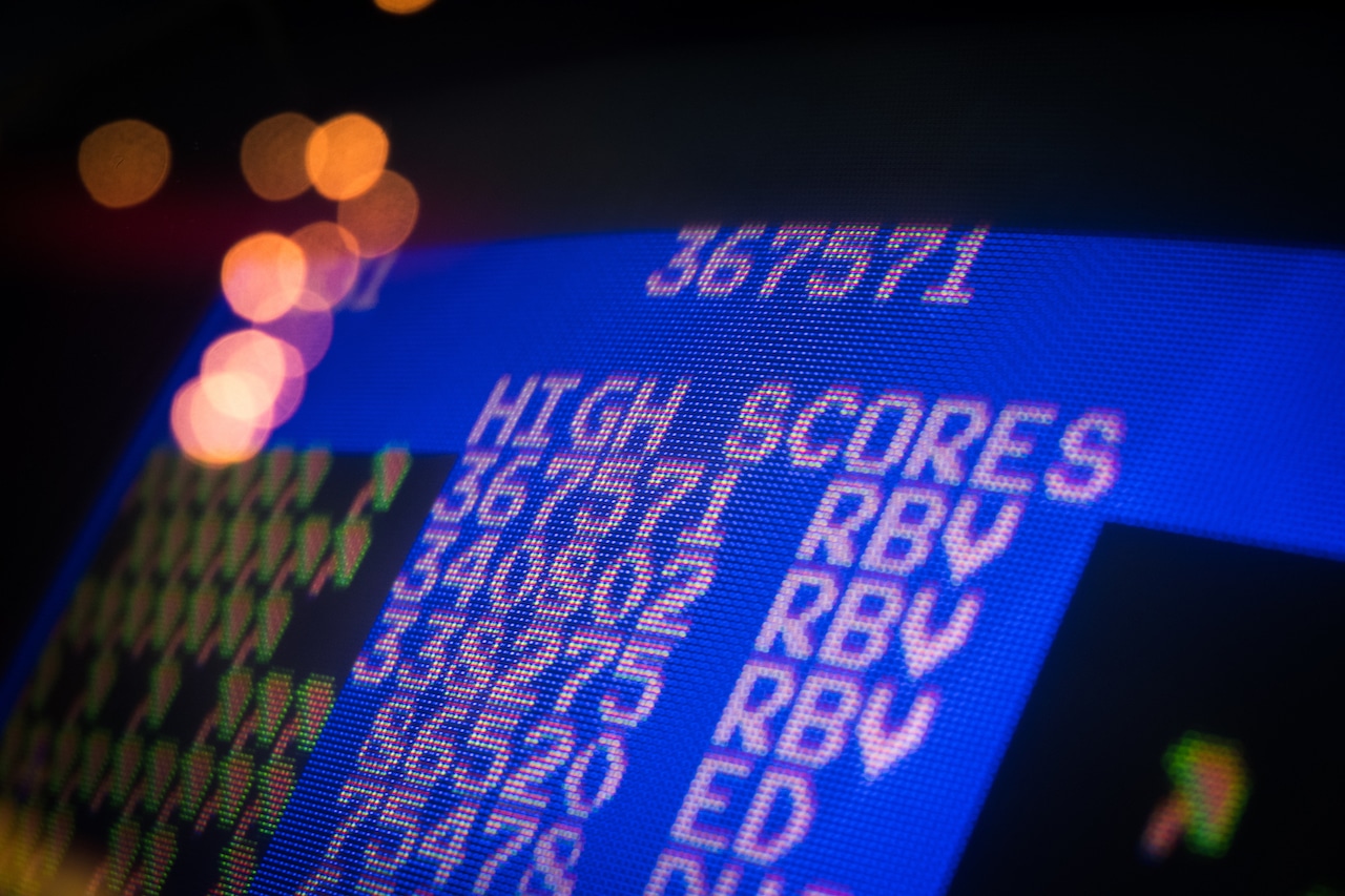 arcade game score screen