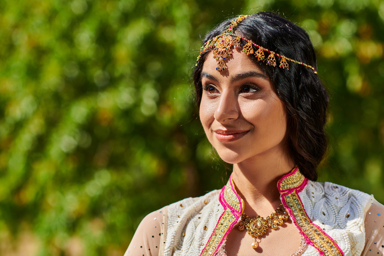 young indian woman in traditional clothing