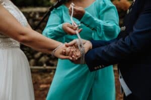 traditional handfasting ceremony at a wedding