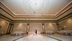 young woman in Marinaj venue for quinceanera