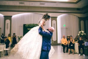 father and daughter dancing at Marinaj ballroom