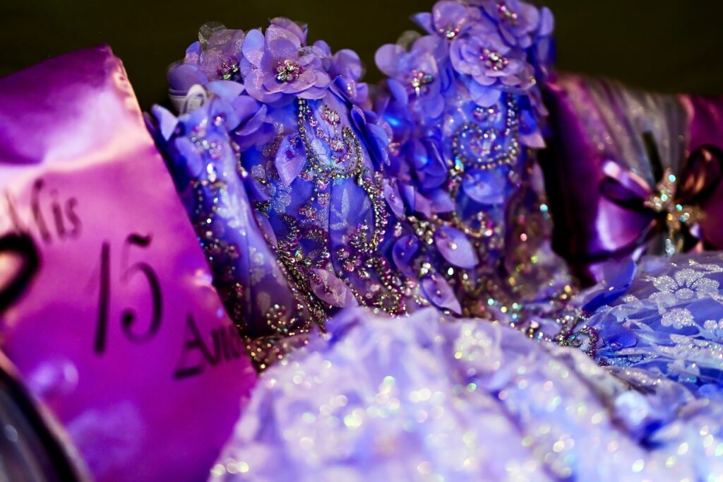 closeup of quince clothing and decor